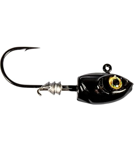 Amazon.com : Z-Man MSH132-02PK4 Micro Shad HeadZ 1/32 oz, Black, 4